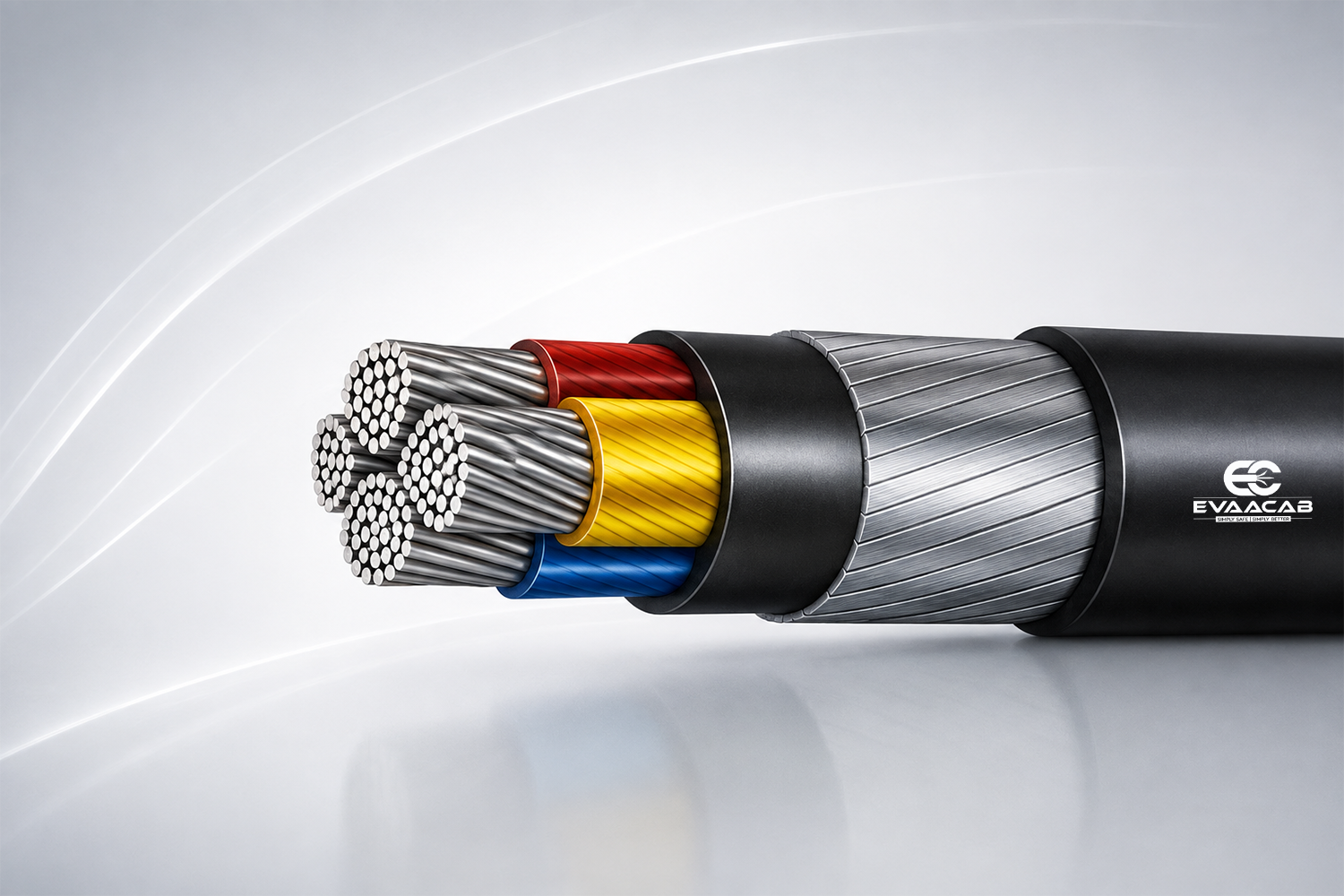 Multi Core Round Solid Aluminium Cables Armored